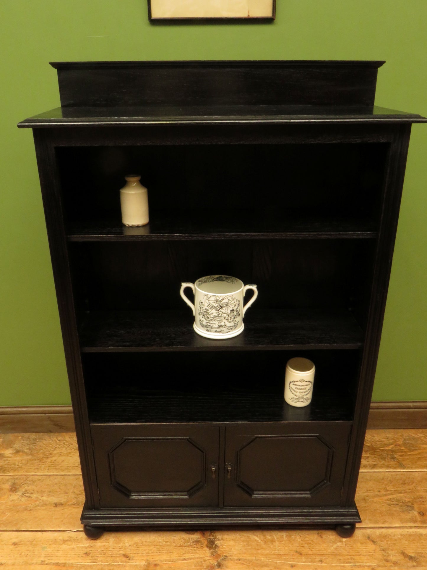 Ebonised Oak Book Shelves
