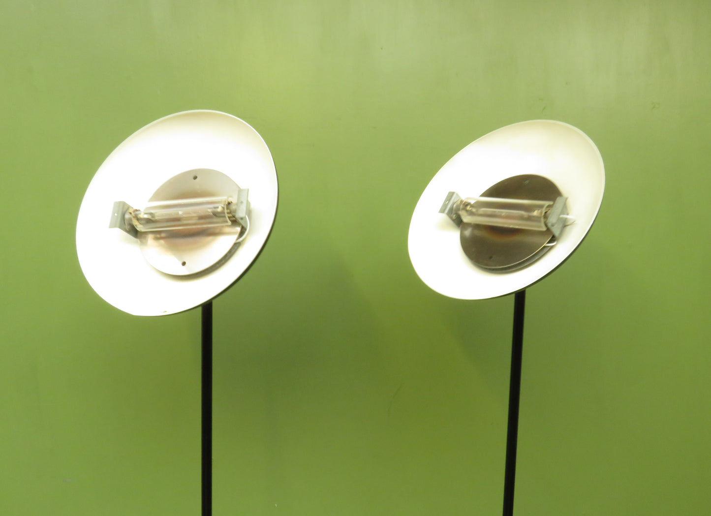 Pair of Vintage 1980s Relux Italian Halogen Uplighter Lamps with dimmable bulbs