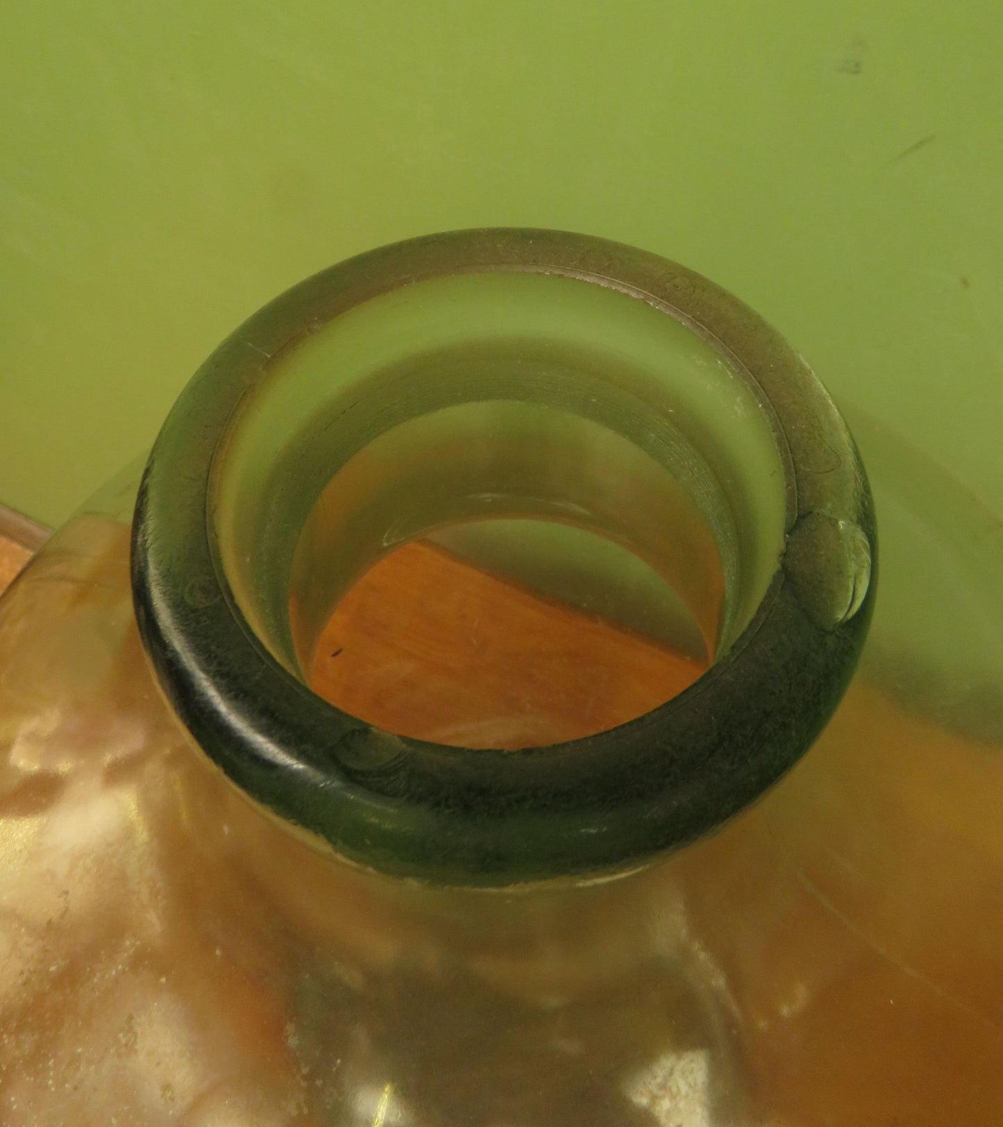 Large Antique French Glass Demi John Carboy Bottle