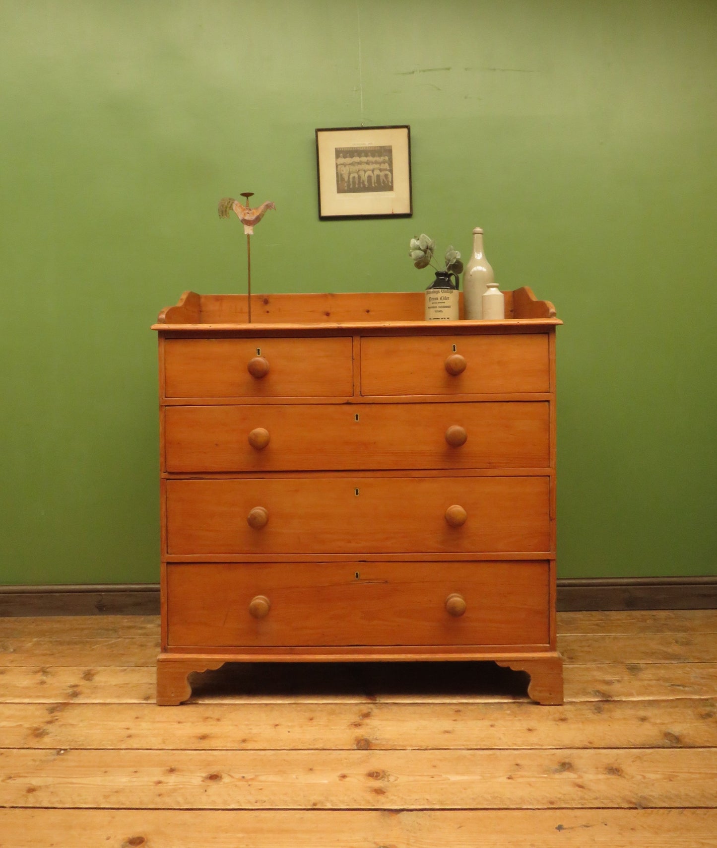 Large Characterful Victorian Pine Chest of Drawers