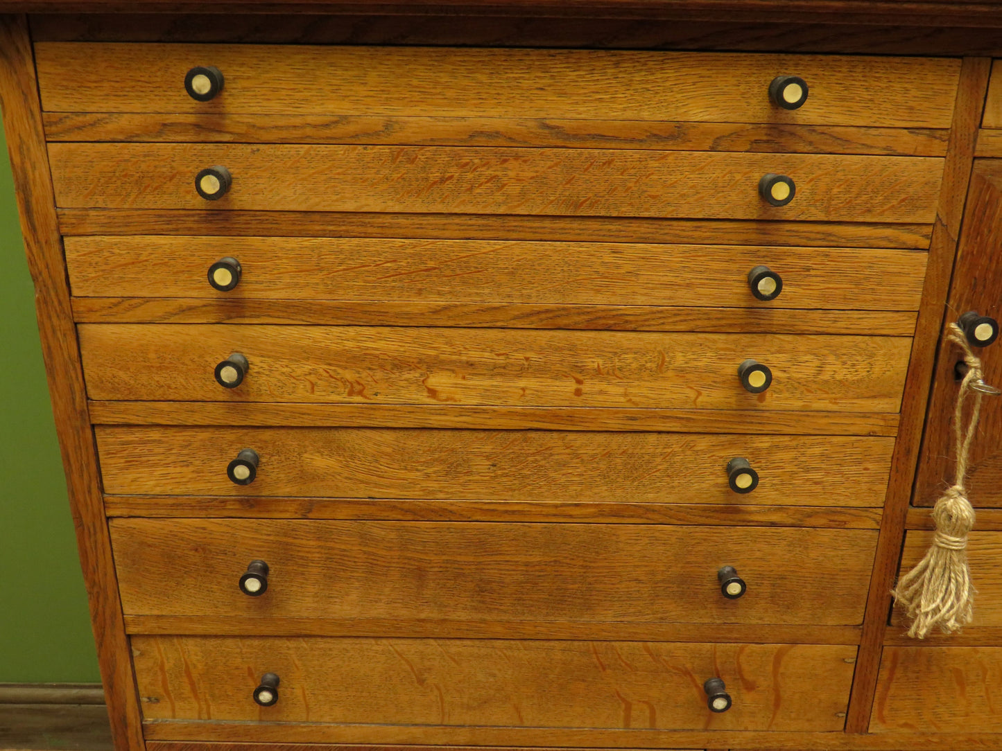 Restored Antique Dentists Cabinet, Collectors Cabinet with Stained Glass
