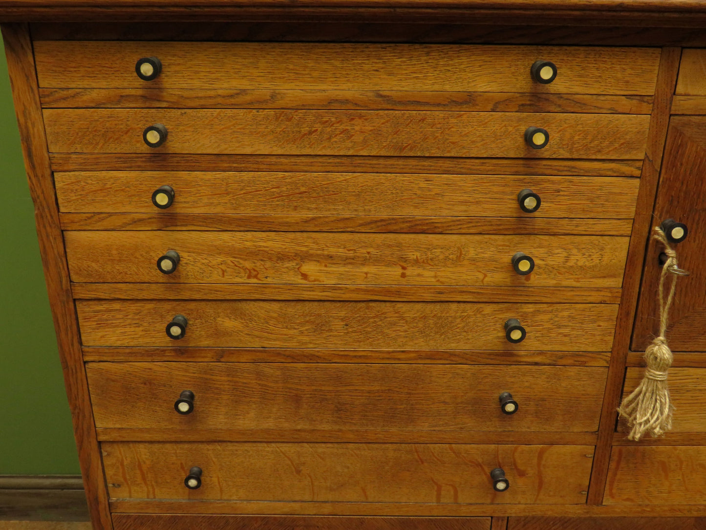 Restored Antique Dentists Cabinet, Collectors Cabinet with Stained Glass