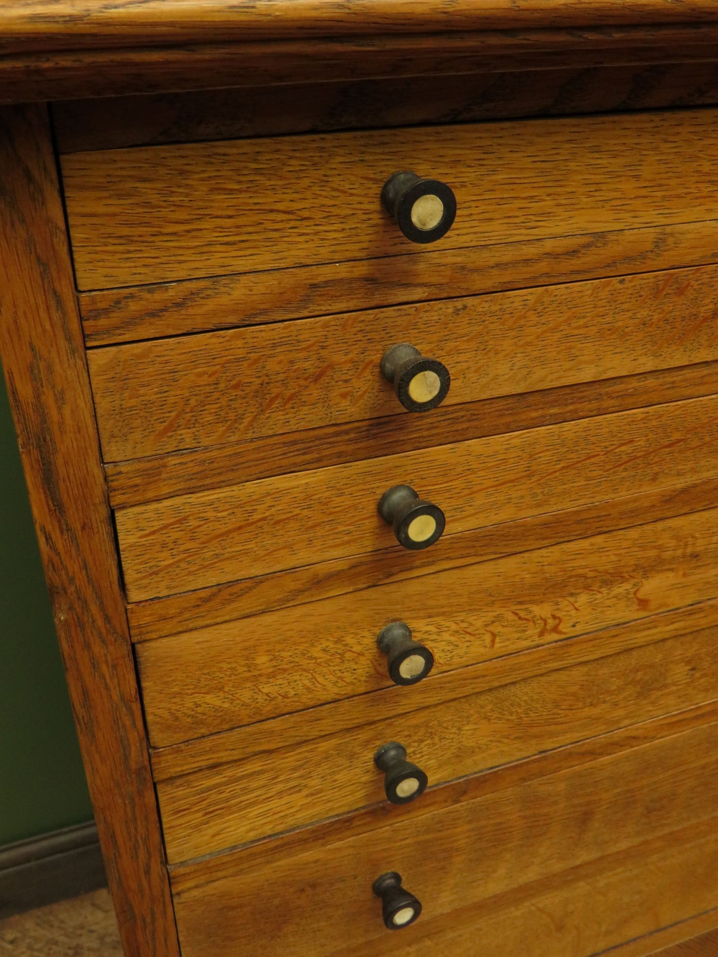 Restored Antique Dentists Cabinet, Collectors Cabinet with Stained Glass