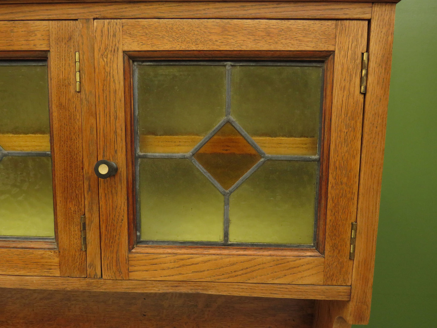 Restored Antique Dentists Cabinet, Collectors Cabinet with Stained Glass