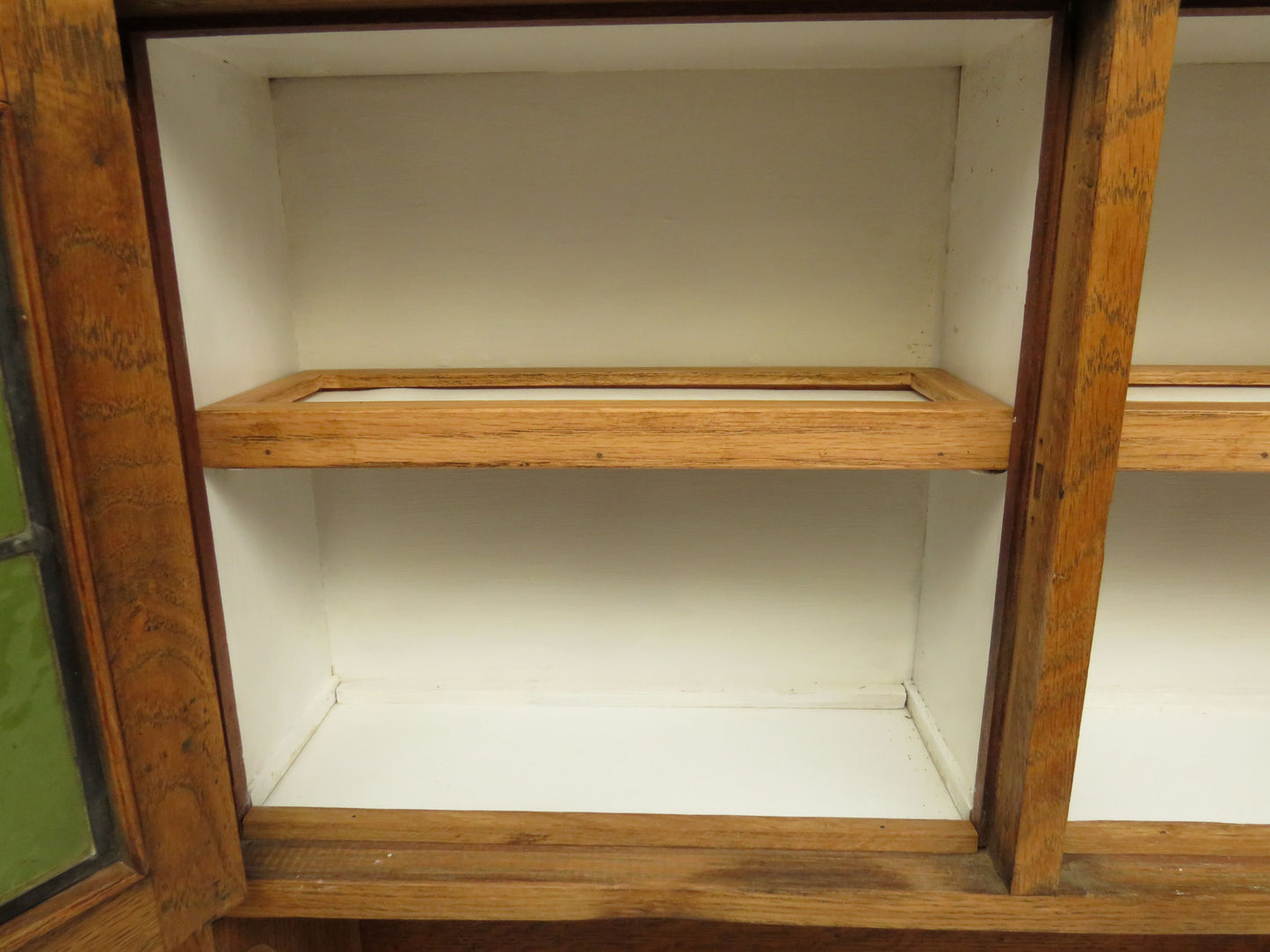 Restored Antique Dentists Cabinet, Collectors Cabinet with Stained Glass