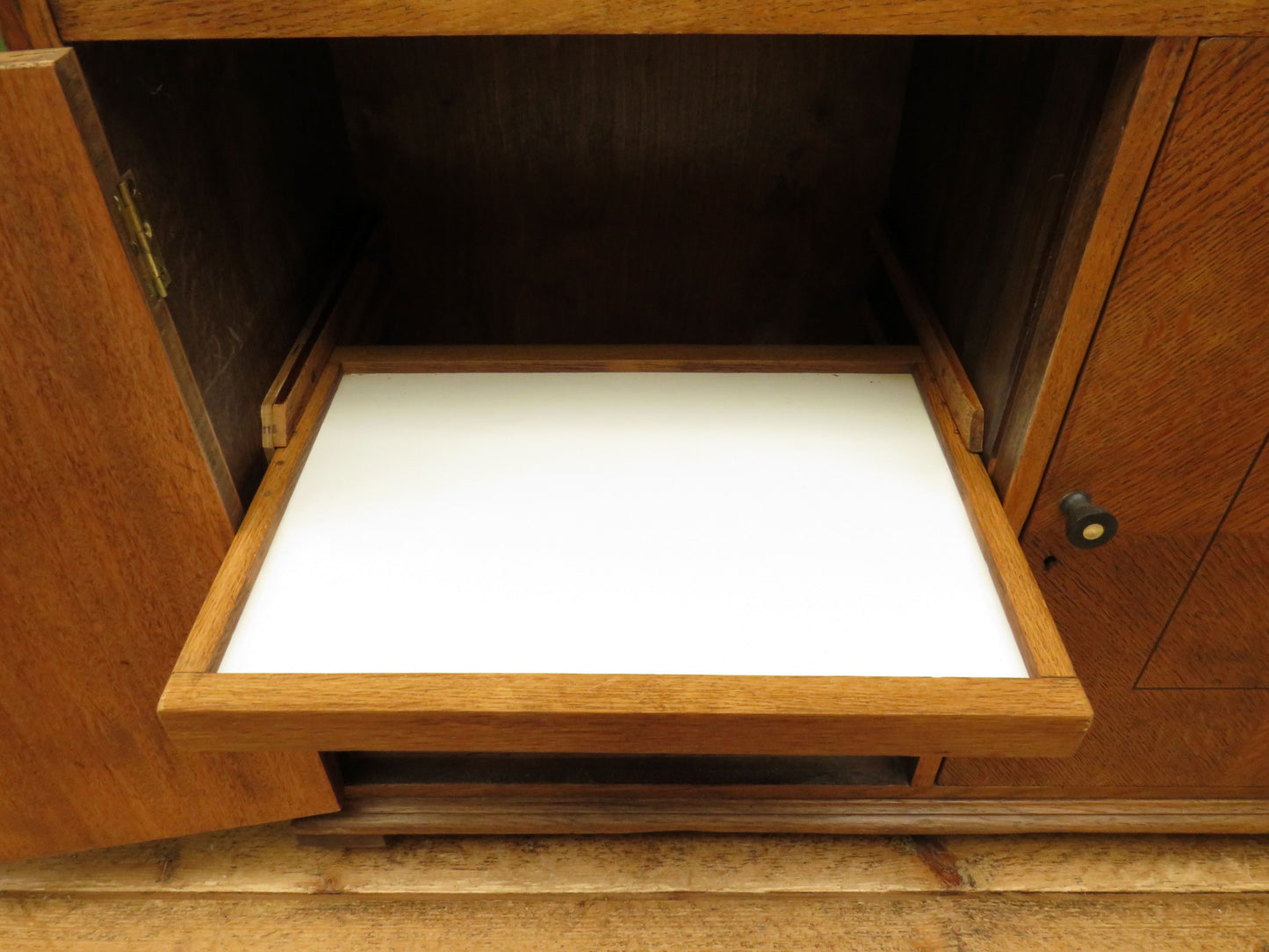 Restored Antique Dentists Cabinet, Collectors Cabinet with Stained Glass