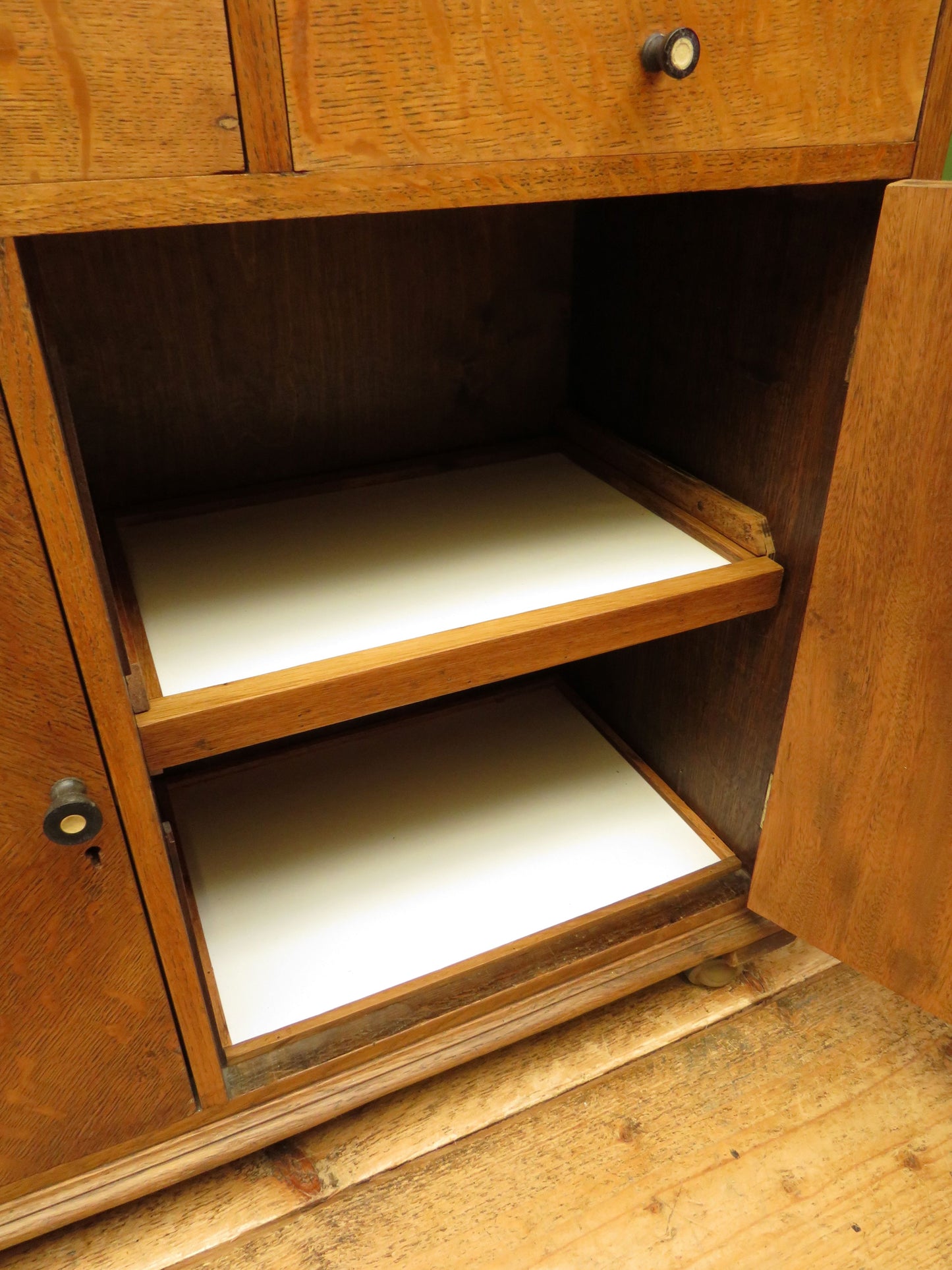 Restored Antique Dentists Cabinet, Collectors Cabinet with Stained Glass
