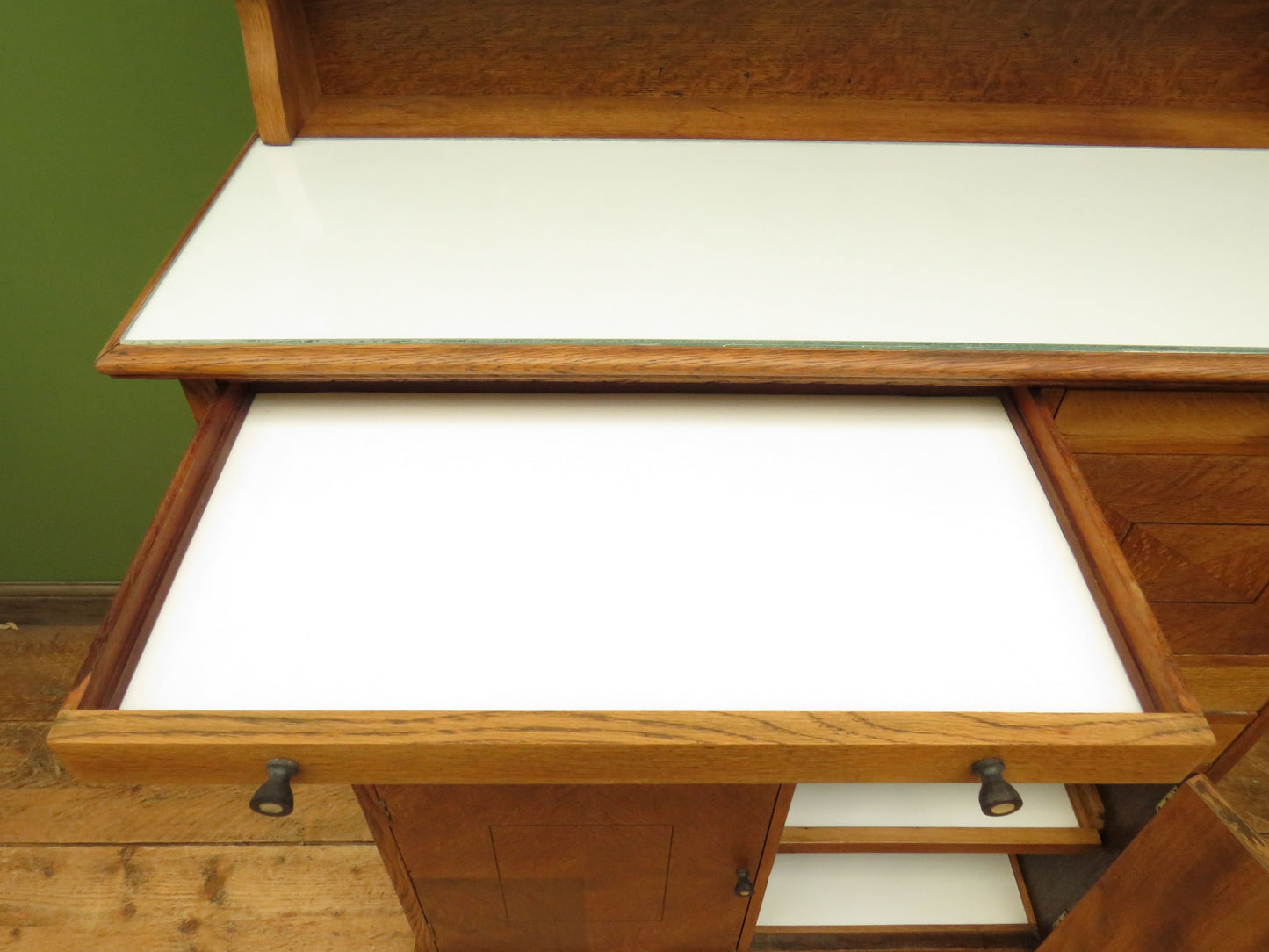 Restored Antique Dentists Cabinet, Collectors Cabinet with Stained Glass