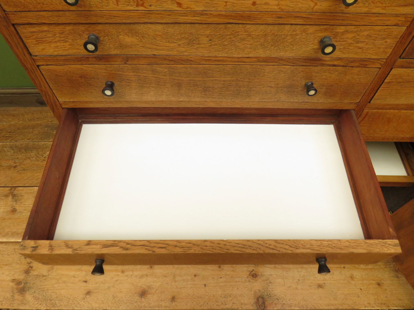 Restored Antique Dentists Cabinet, Collectors Cabinet with Stained Glass
