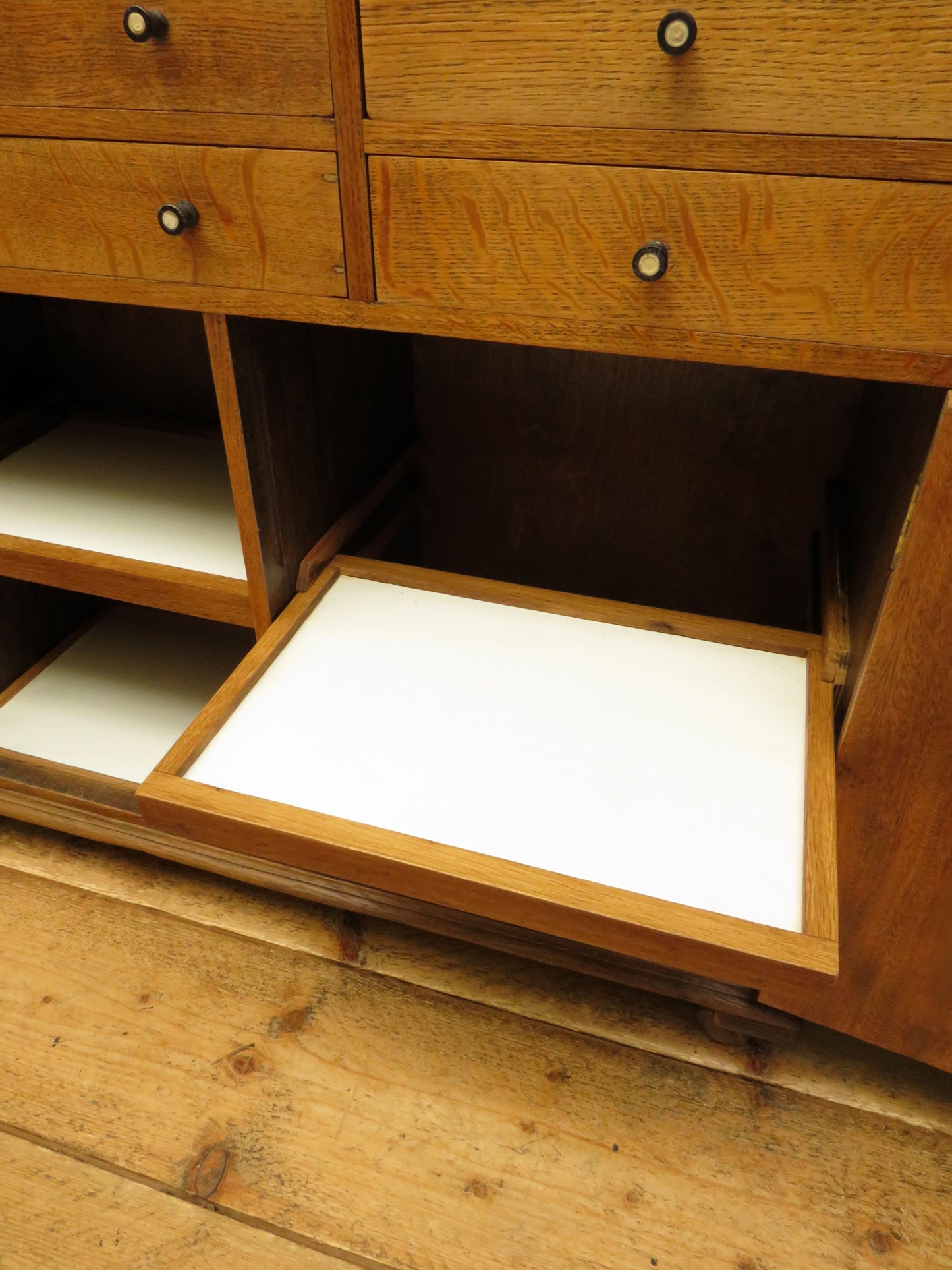 Restored Antique Dentists Cabinet, Collectors Cabinet with Stained Glass