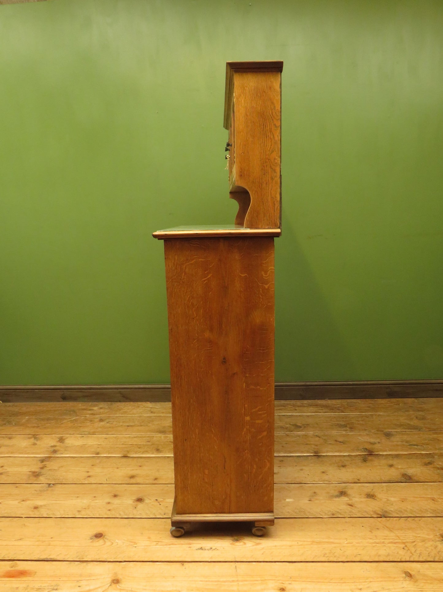 Restored Antique Dentists Cabinet, Collectors Cabinet with Stained Glass