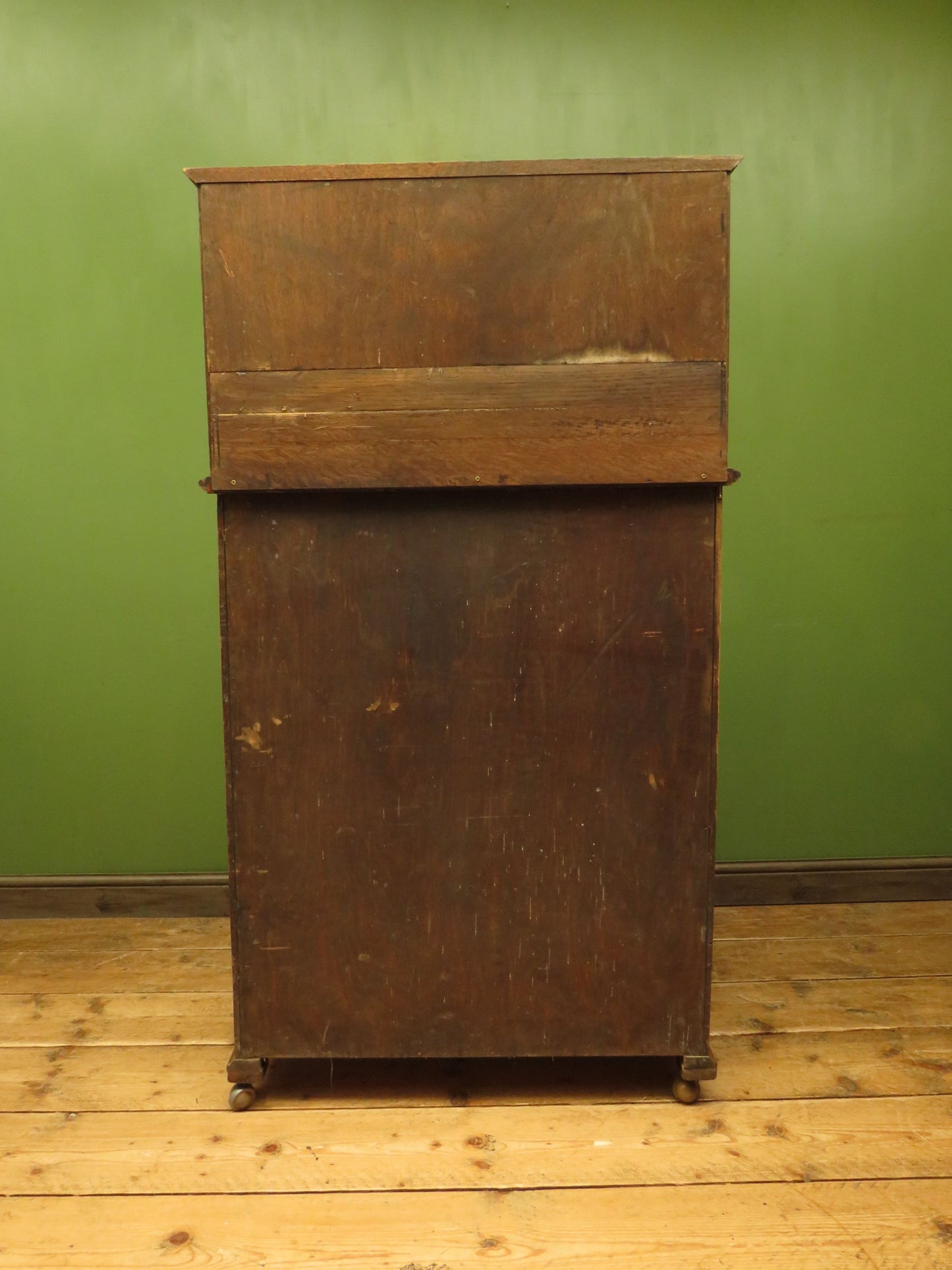 Restored Antique Dentists Cabinet, Collectors Cabinet with Stained Glass