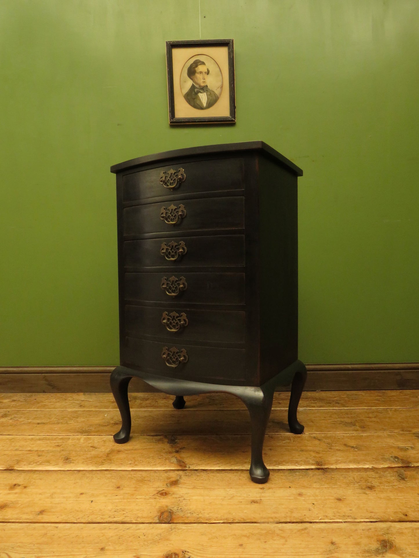 Black Music Cabinet Chest of Drawers, Office Stationery Chest