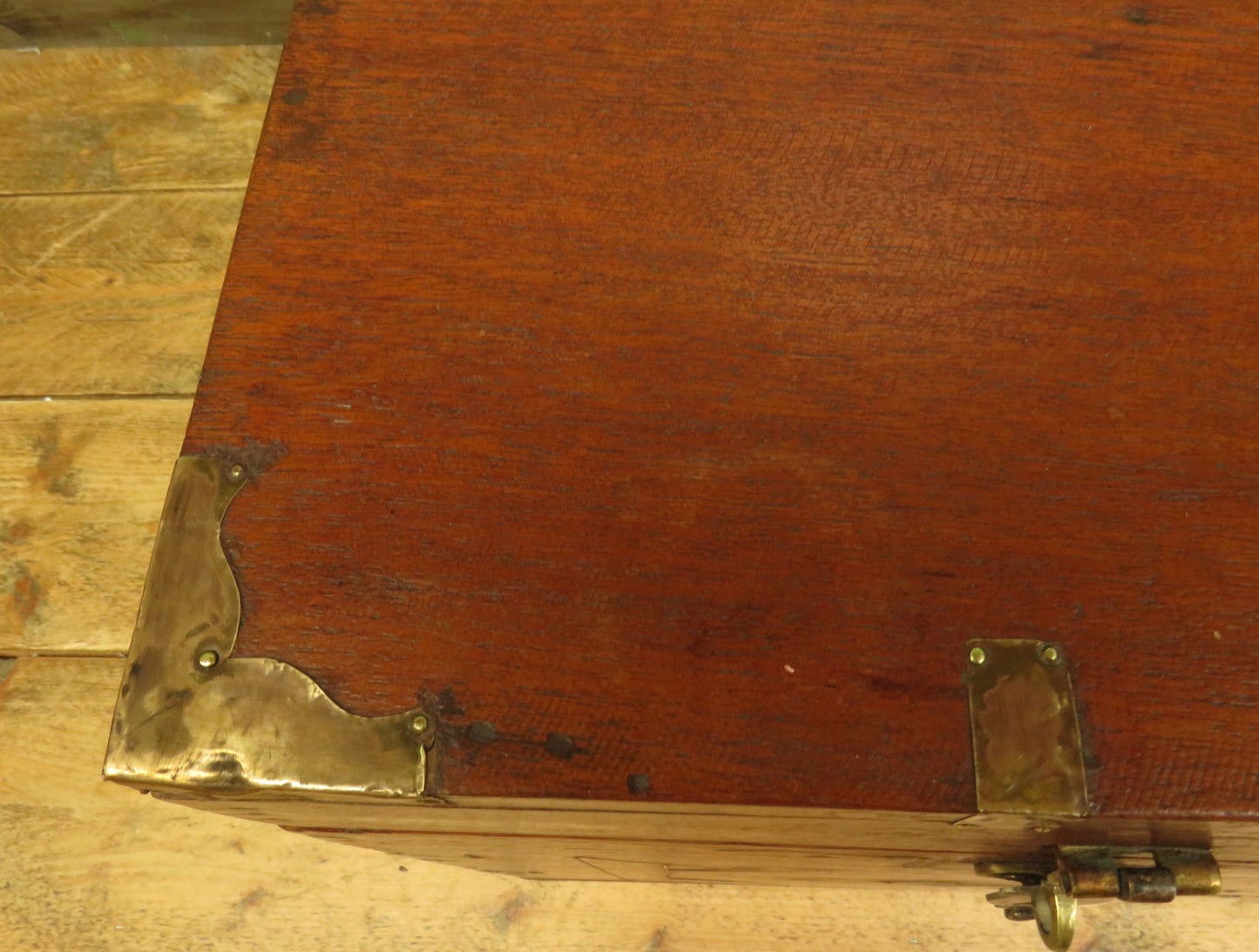 Large 19th Century Burmese Mandalay Box Chest with Fitted Interior