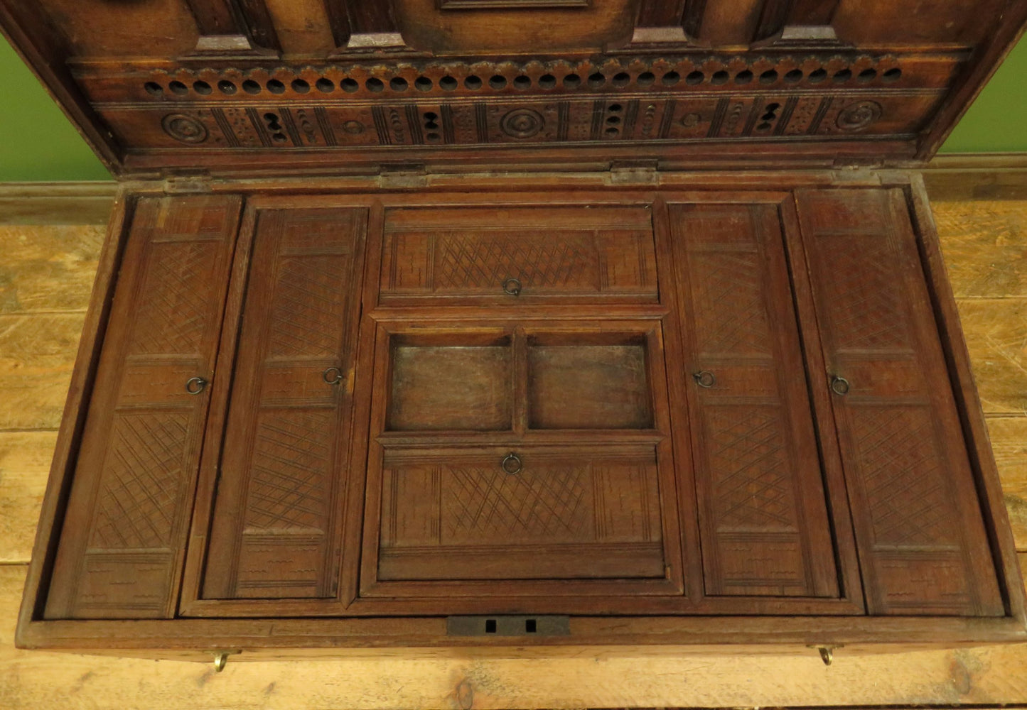Large 19th Century Burmese Mandalay Box Chest with Fitted Interior