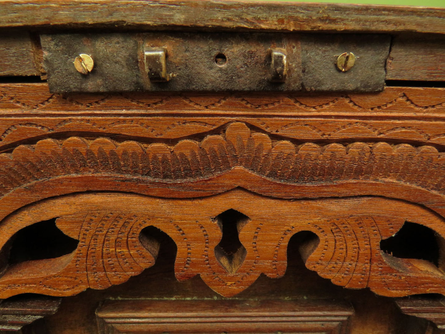 Large 19th Century Burmese Mandalay Box Chest with Fitted Interior