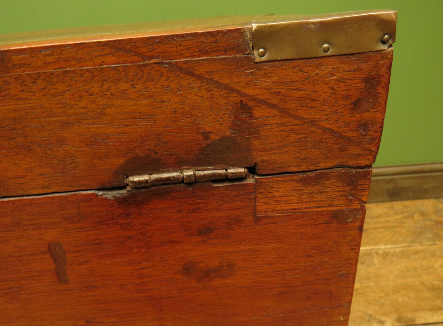 Large 19th Century Burmese Mandalay Box Chest with Fitted Interior