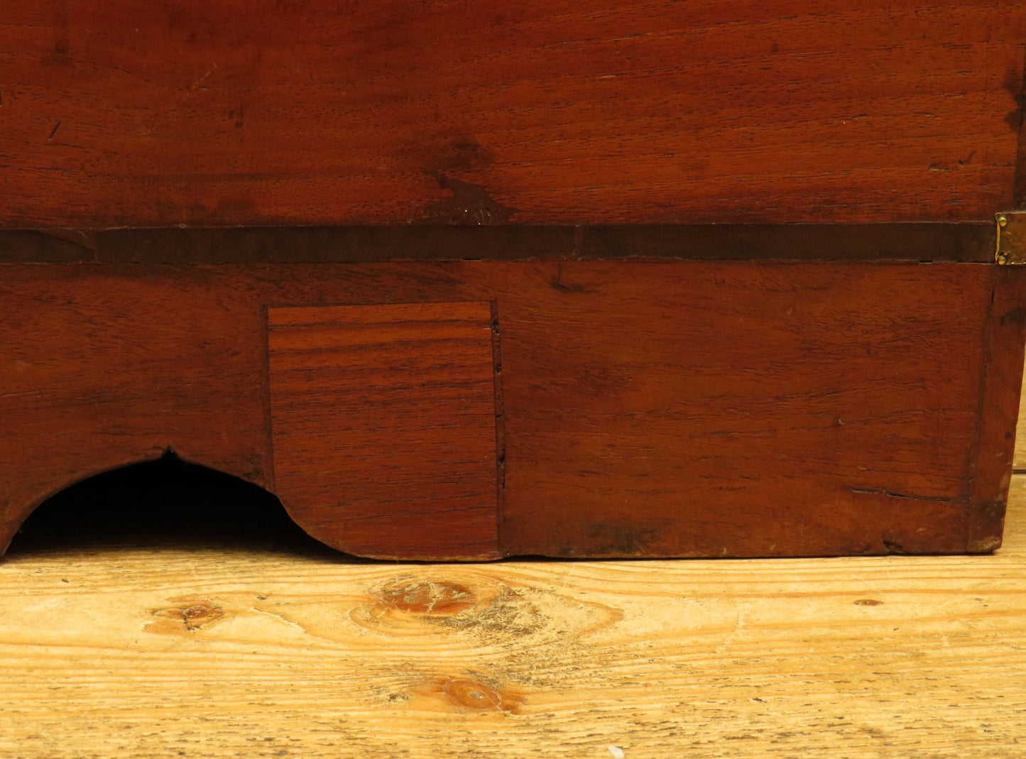 Large 19th Century Burmese Mandalay Box Chest with Fitted Interior