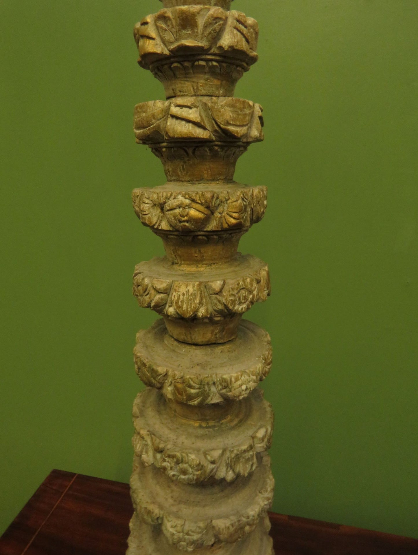 Very unusual Antique Wooden Cherub, Putti, Table Centre-piece