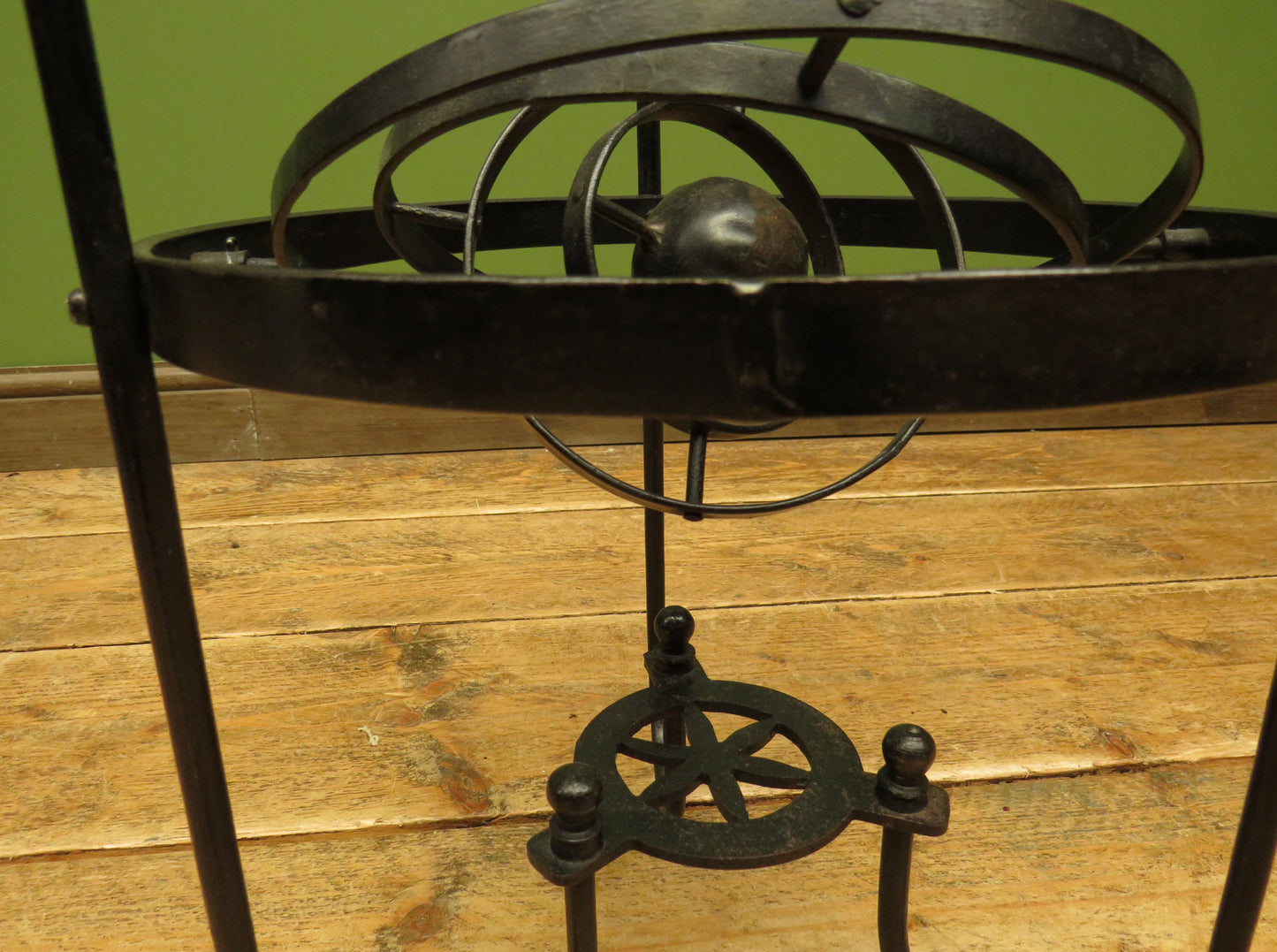 Vintage Steampunk Side Table with Gimbal mounted solar system