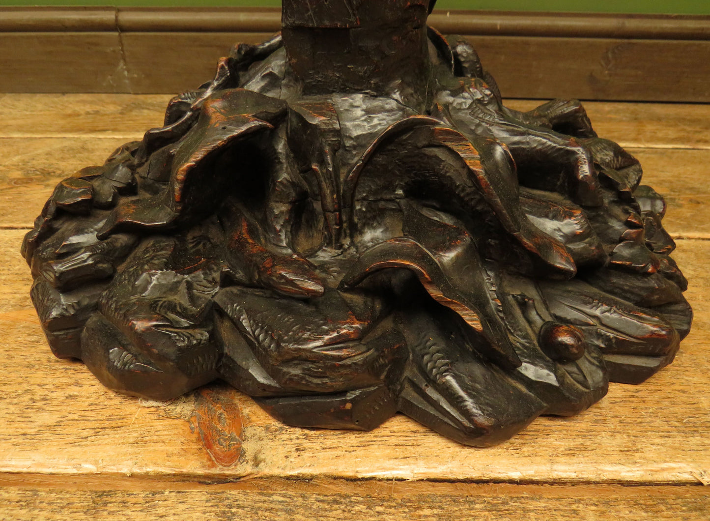 Carved Antique Black Forest Table in the style of Matthew & Willem Horrix