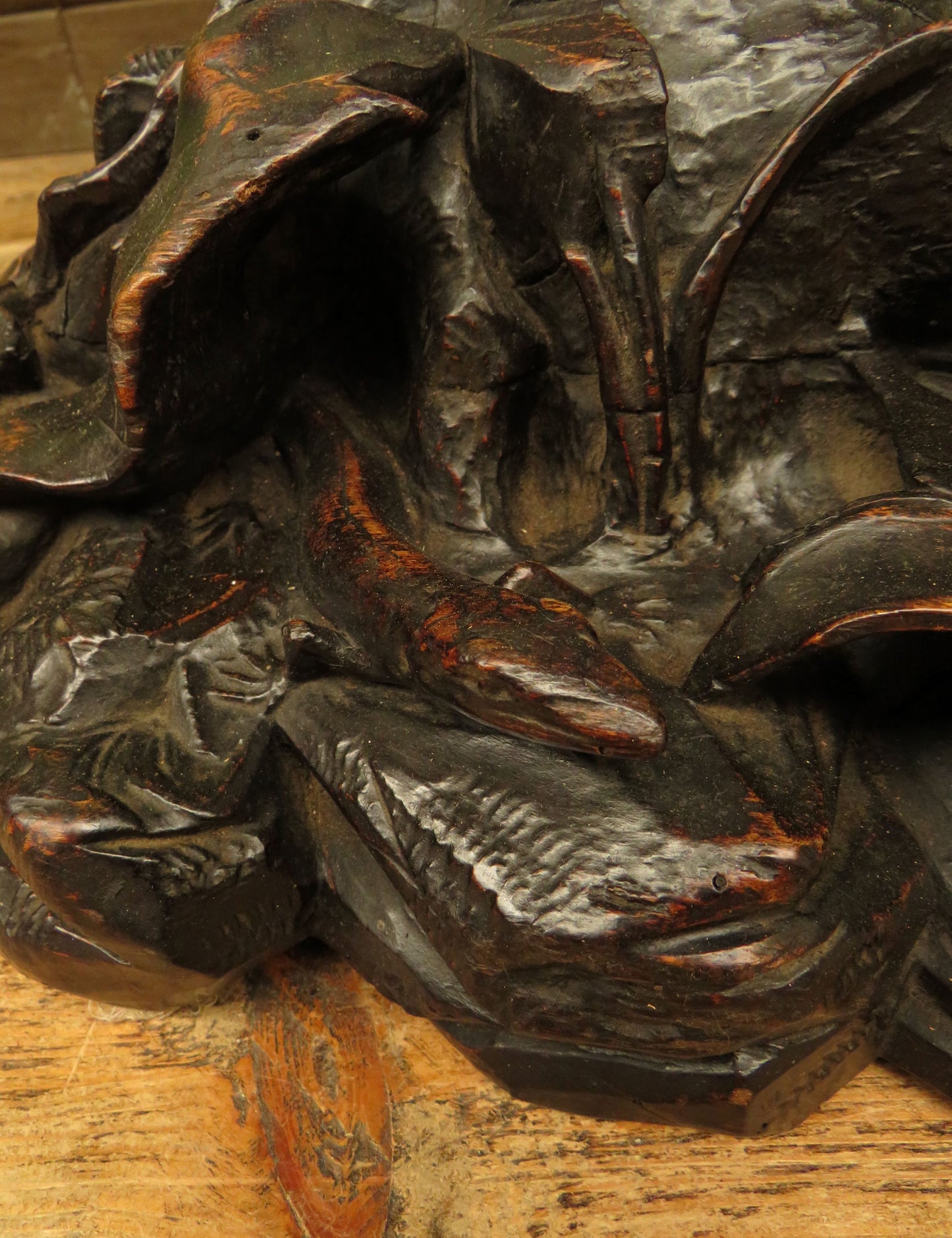 Carved Antique Black Forest Table in the style of Matthew & Willem Horrix