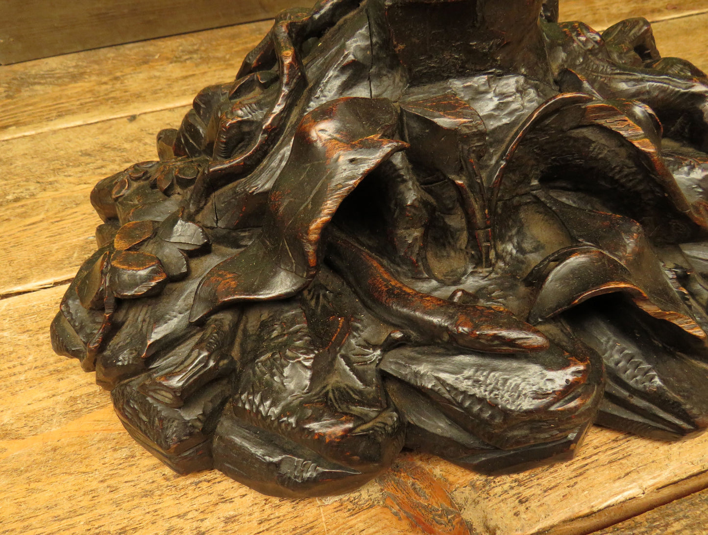 Carved Antique Black Forest Table in the style of Matthew & Willem Horrix