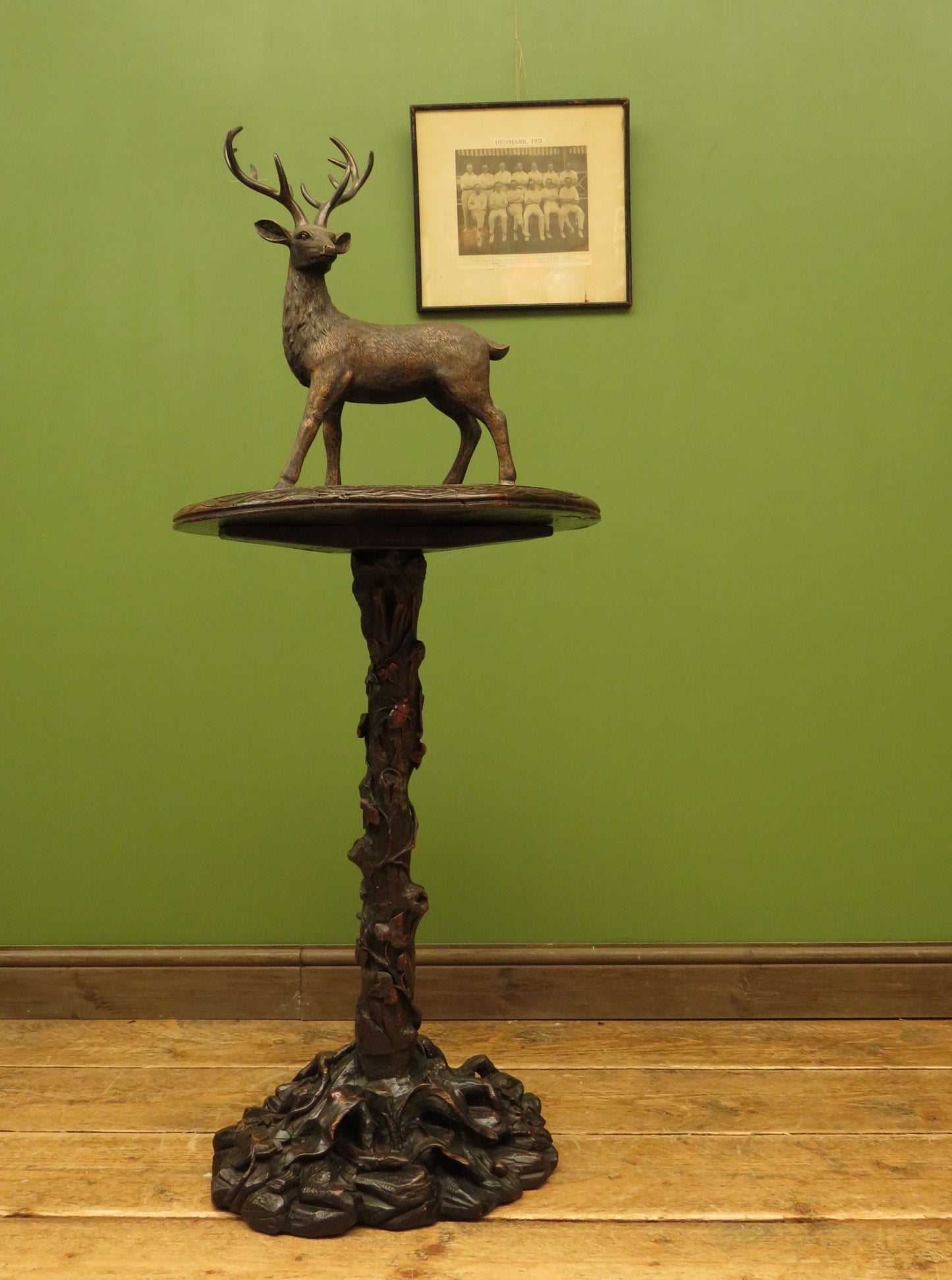Carved Antique Black Forest Table in the style of Matthew & Willem Horrix