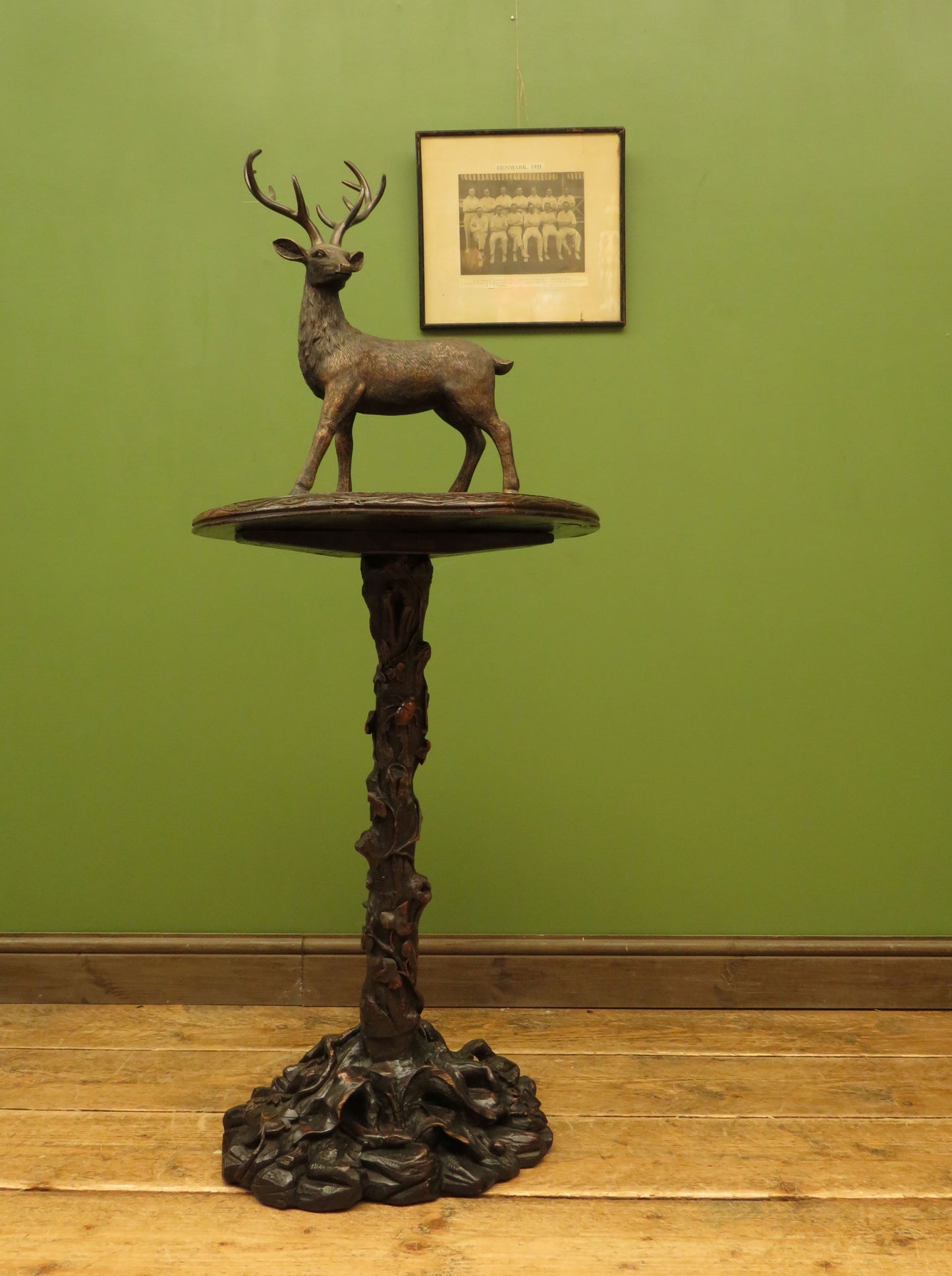 Carved Antique Black Forest Table in the style of Matthew & Willem Horrix