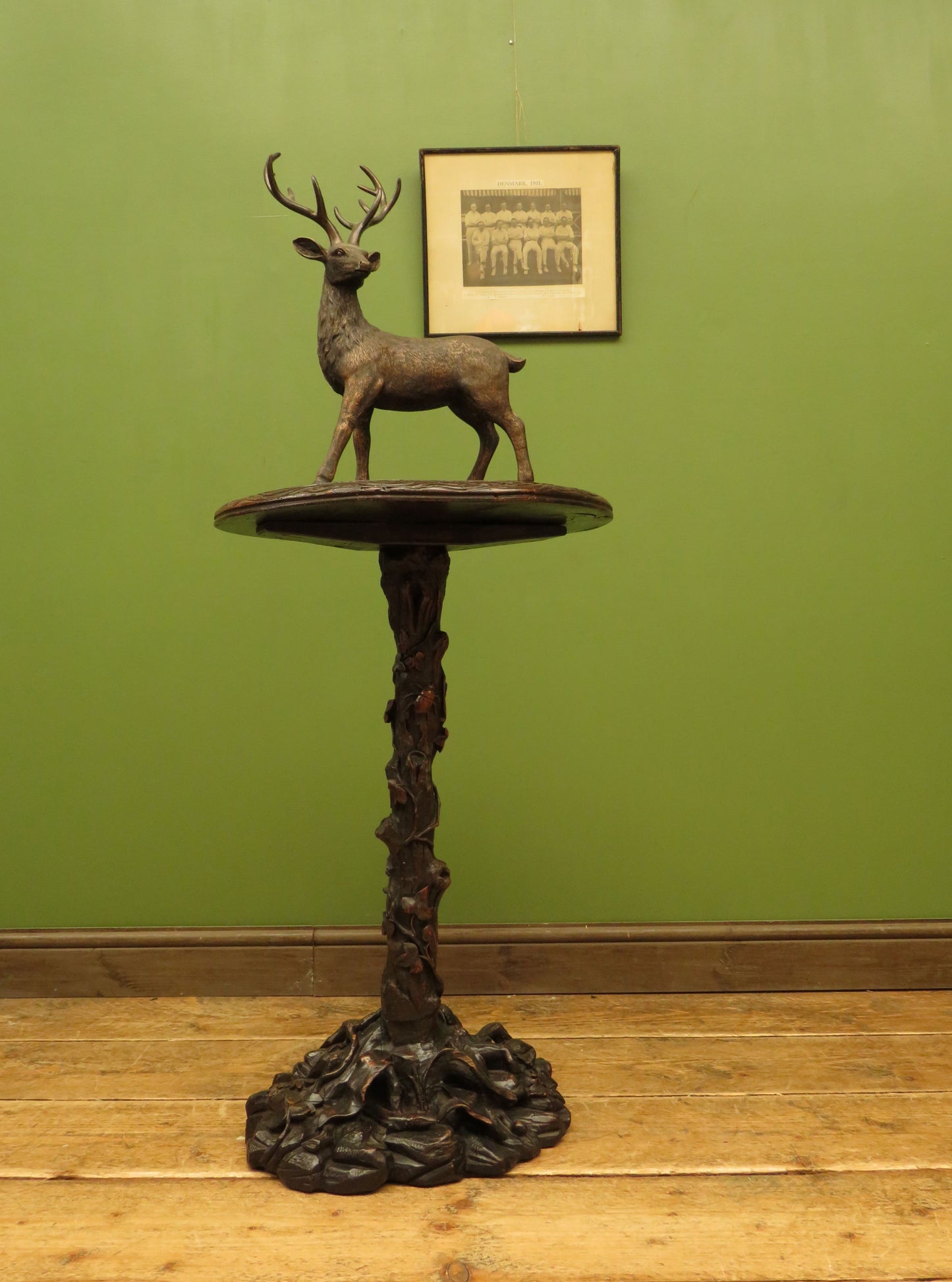 Carved Antique Black Forest Table in the style of Matthew & Willem Horrix