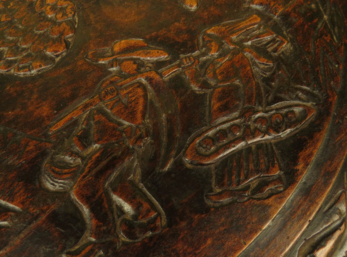 Carved Antique Black Forest Table in the style of Matthew & Willem Horrix
