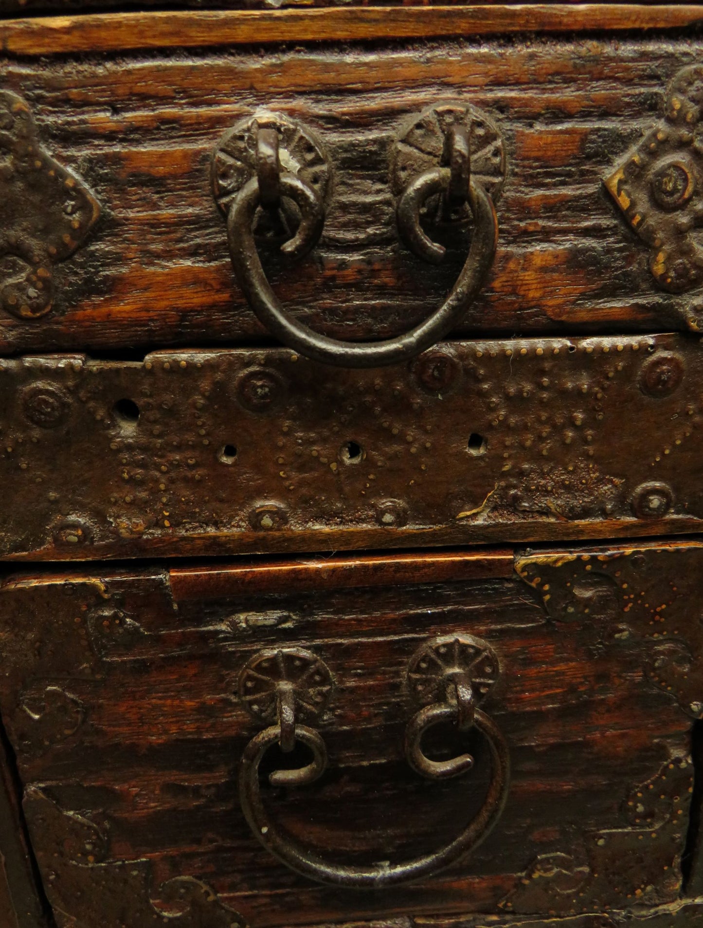 Rare Antique Japanese Wooden Merchants or Calligraphy Chest with Stand