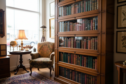 The Art of the Stack: Styling Globe Wernicke Barrister Bookcases in Your Home