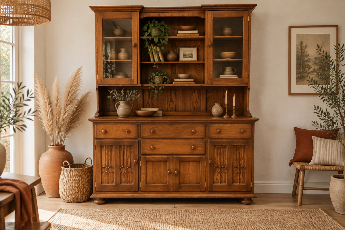 Ercol Welsh Dresser Farmhouse Cabinet Display Storage Cupboard