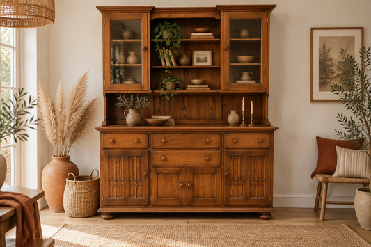 Ercol Welsh Dresser Farmhouse Cabinet Display Storage Cupboard