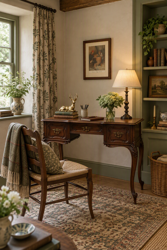Louis Style French Walnut Writing Desk