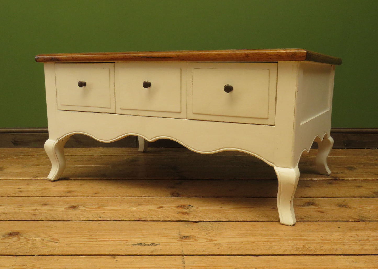 Shabby Chic French Country Style Coffee Table with Drawers