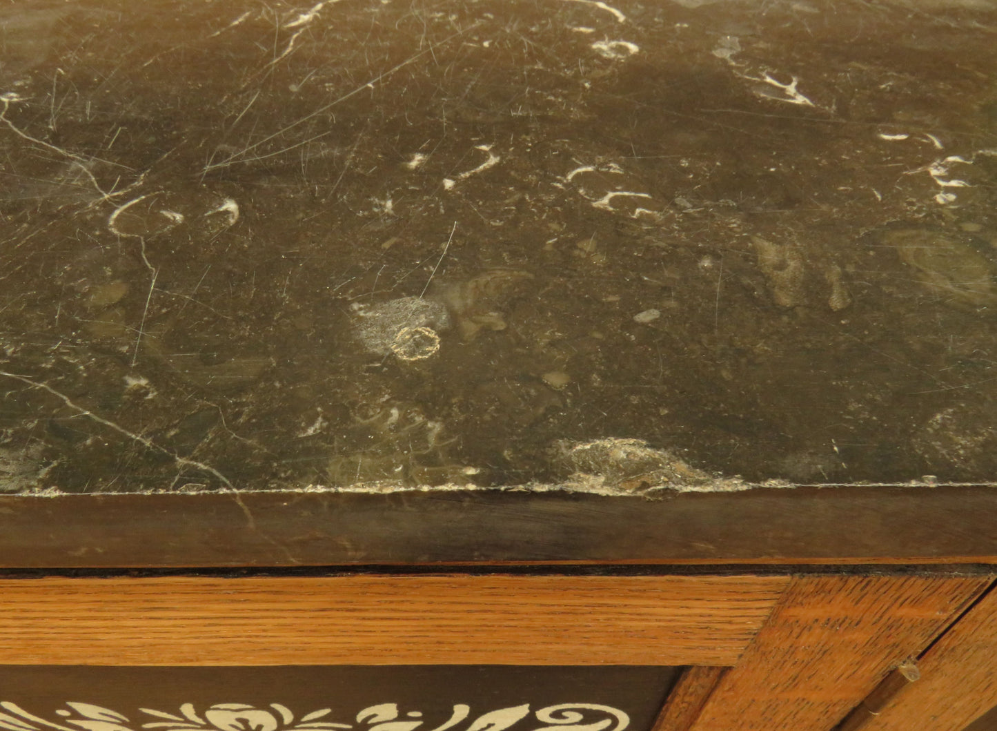 Scandi Boho Black & Oak Washstand Cupboard with Slate Top