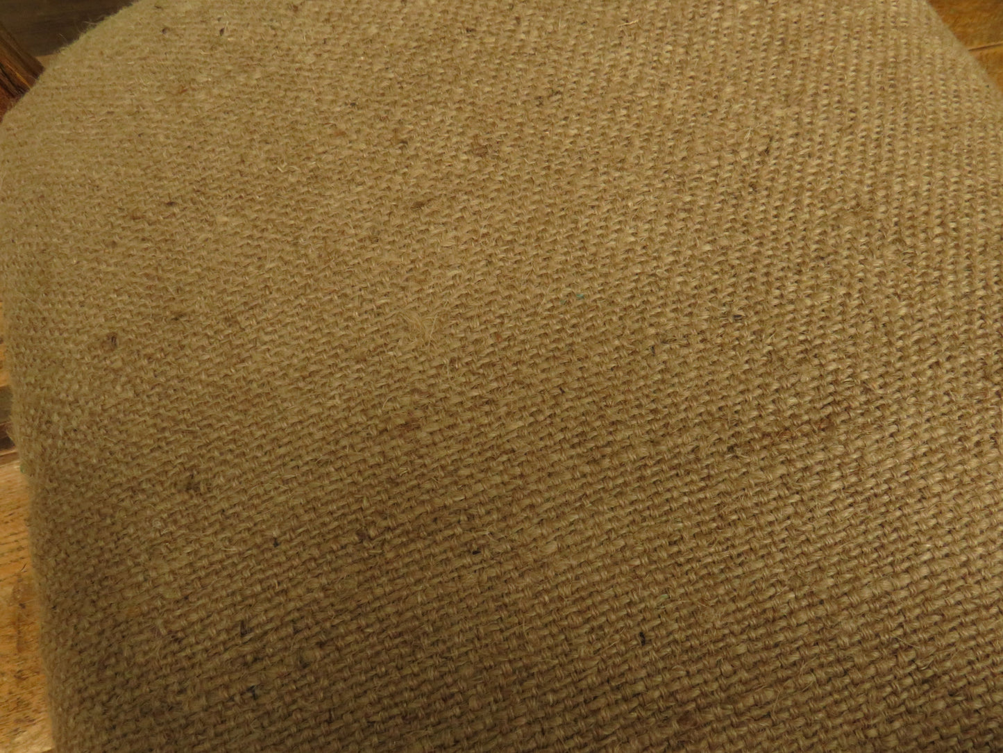 Rustic Country Elm Rocking Chair with Burlap Sack Cloth Seat