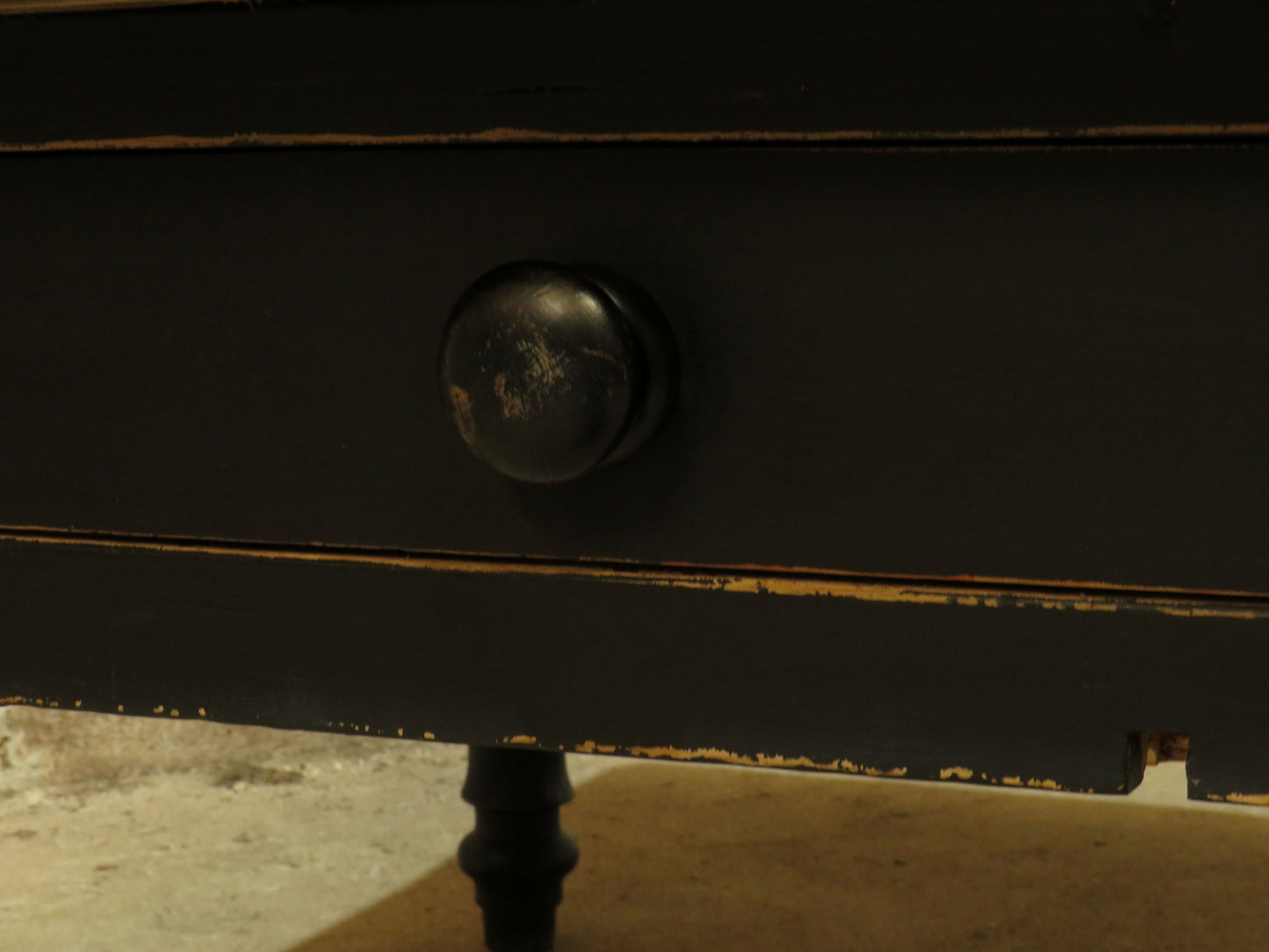 Large Dining Table with Black Base, upcycled from a billiards table
