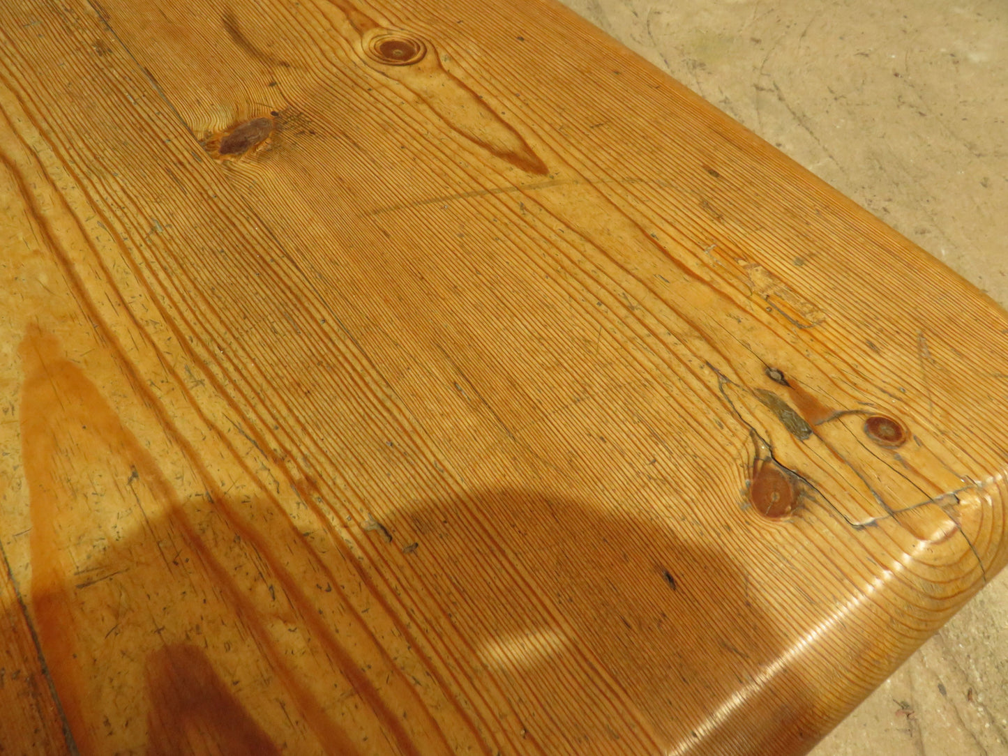Small Restored Victorian Pine Kitchen Table with Drawer