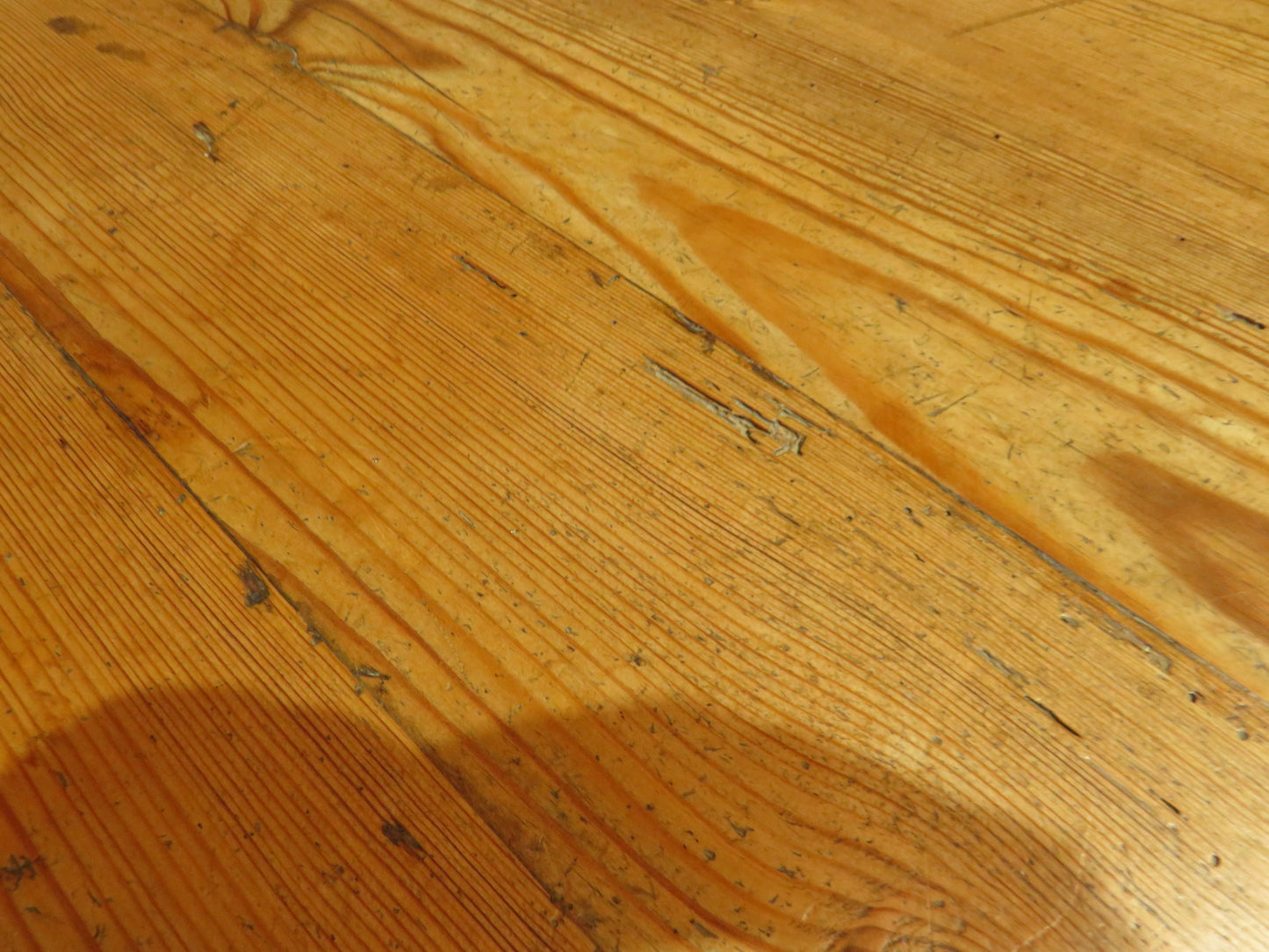 Small Restored Victorian Pine Kitchen Table with Drawer