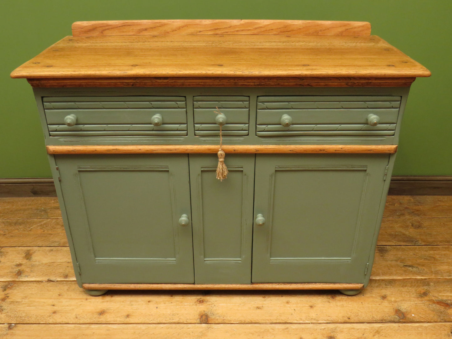 1950s Miami Inspired Dusky Blue Sideboard with Stripped Top