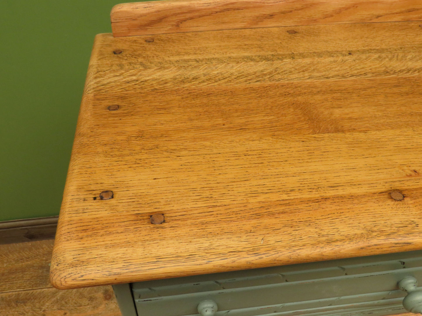 1950s Miami Inspired Dusky Blue Sideboard with Stripped Top