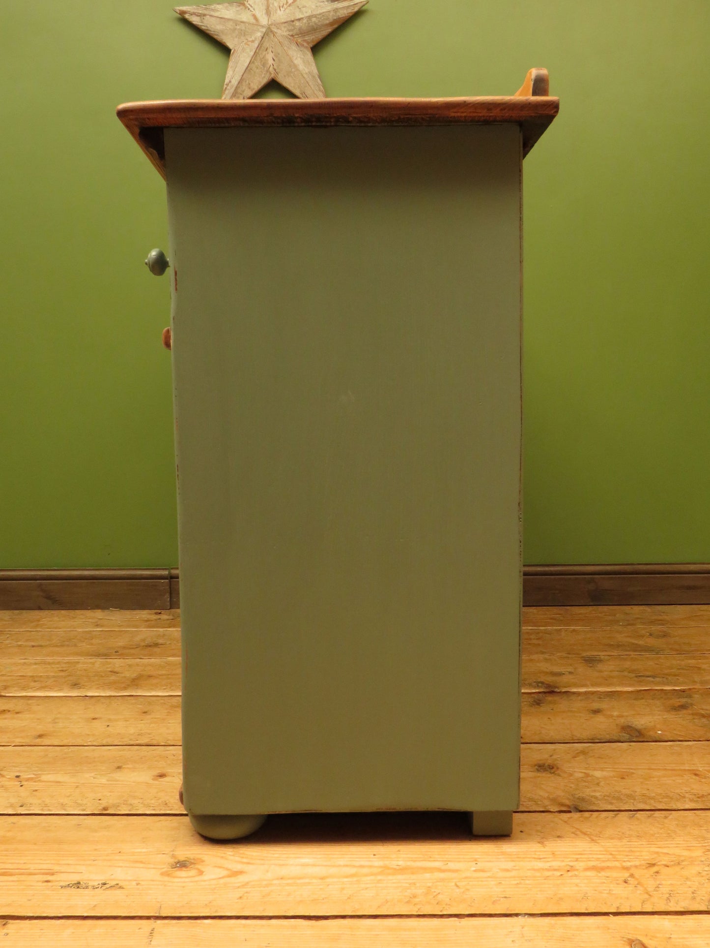 1950s Miami Inspired Dusky Blue Sideboard with Stripped Top