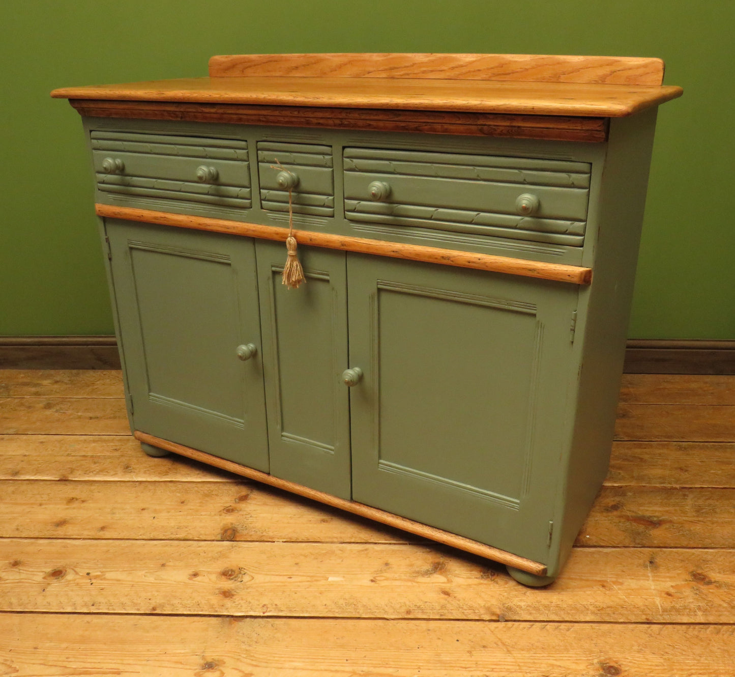 1950s Miami Inspired Dusky Blue Sideboard with Stripped Top