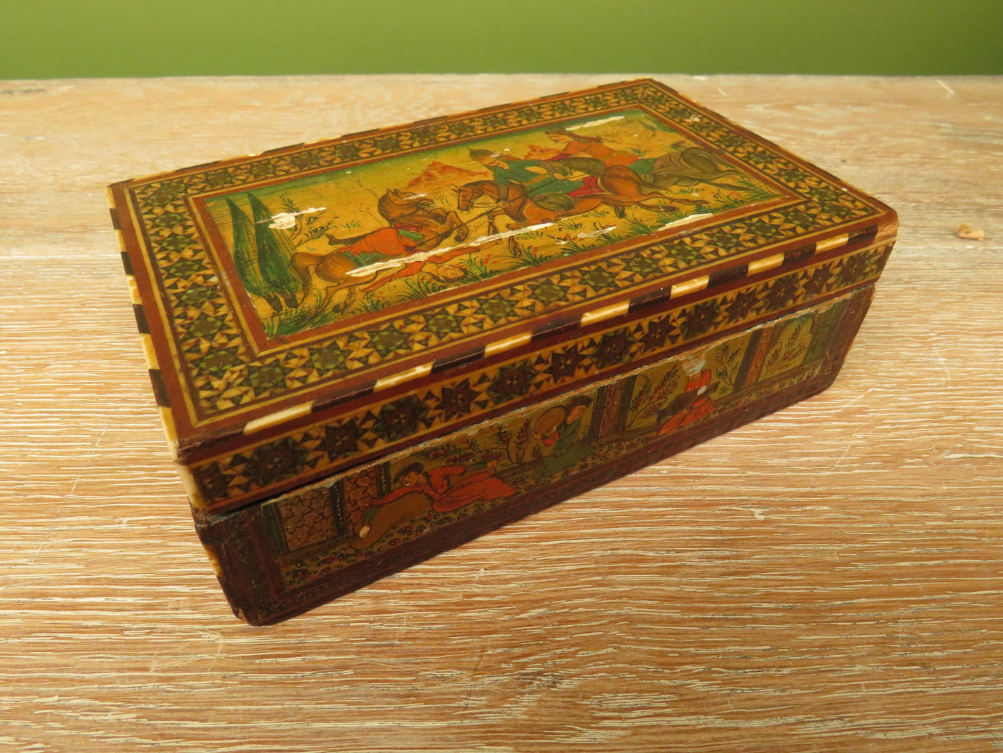 Antique Persian Khatam trinket box