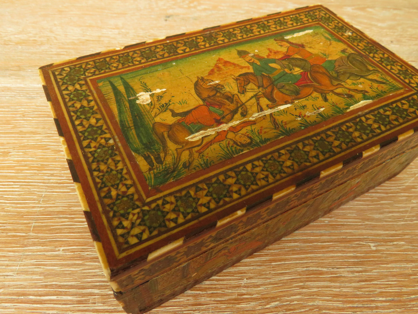 Antique Persian Khatam trinket box