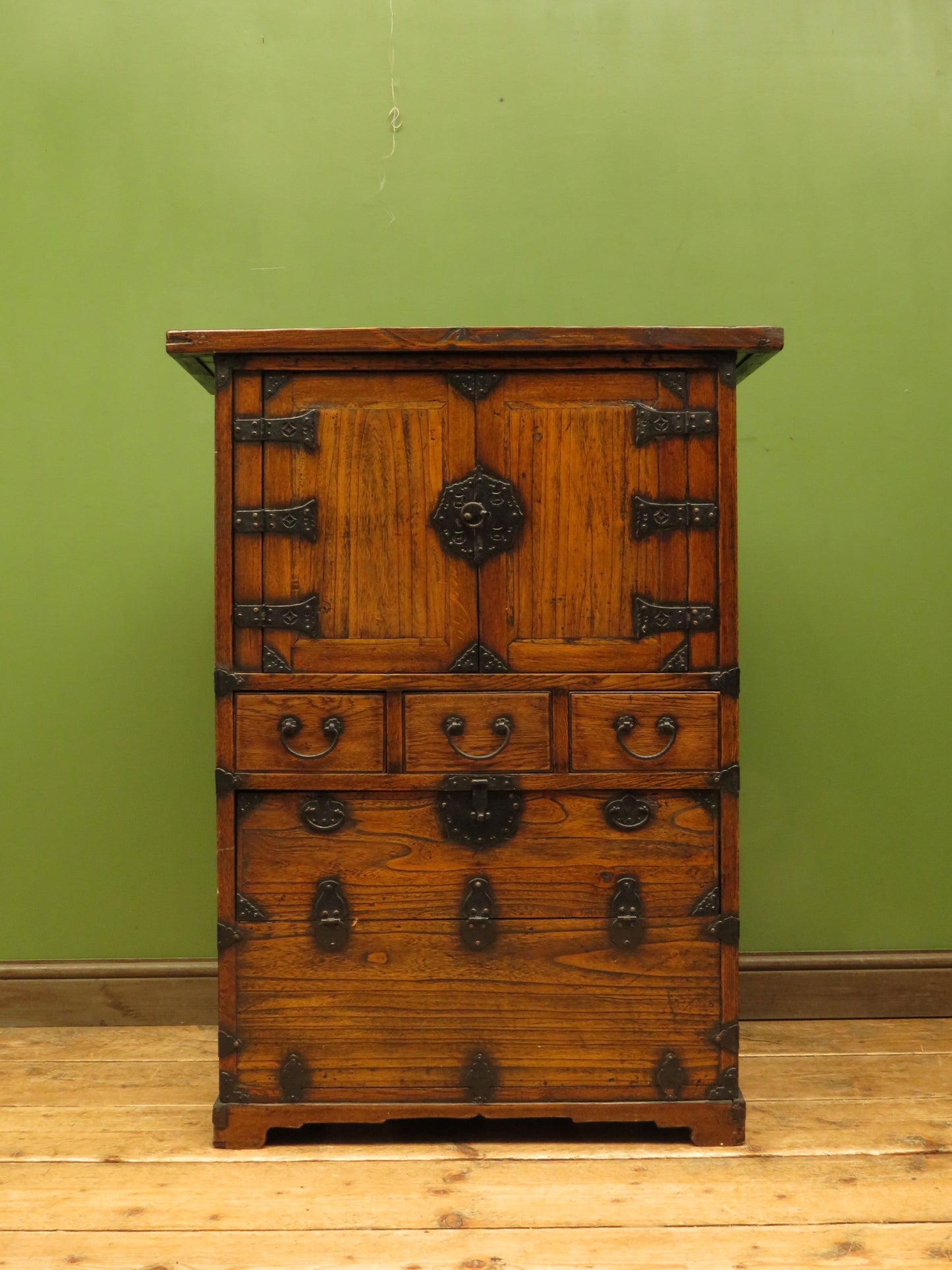 Early 20th Century Korean Cabinet with Ornate Fittings