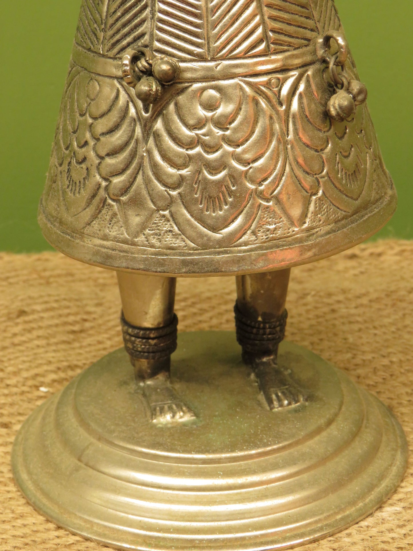 Vintage Indian Metal Musician Figurine